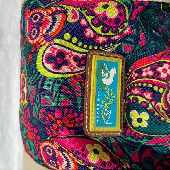 Lily Zen Lily Bloom Owl overnight duffle bag travel carryall - Picture 2 of 9